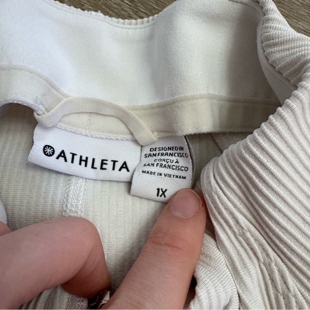 Athleta Salutation Jacket White Ribbed - image 5